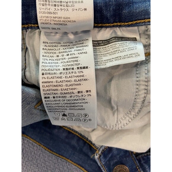 Levis 720 High Rise Super Skinny Jeans Womens 25 Blue Denim Stretch - Picture 10 of 11